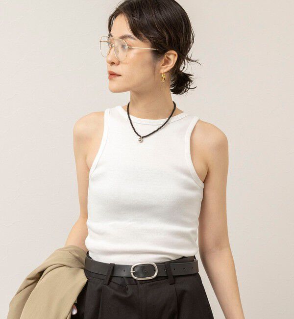 MAQWEL「【MAQWEL/マクウェル】ウォッシャブルCOTTON RIB タンクトップ」|タンクトップ|