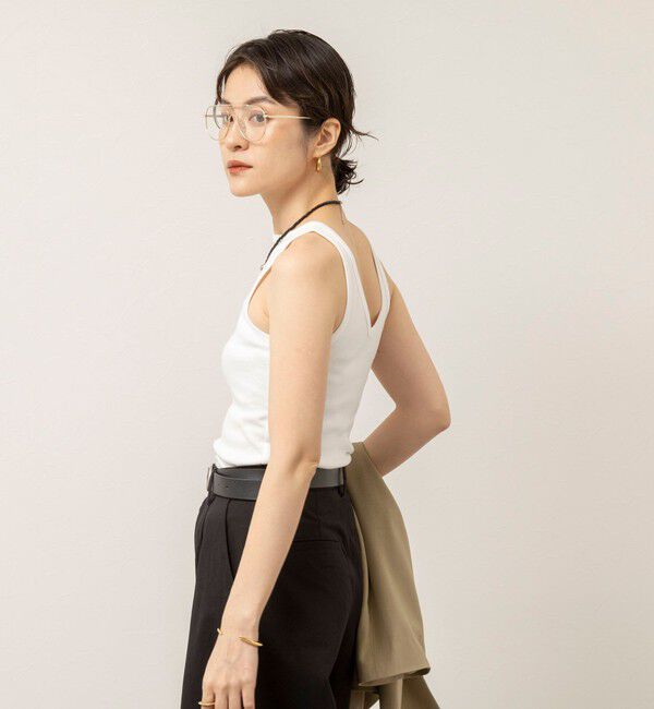 MAQWEL「【MAQWEL/マクウェル】ウォッシャブルCOTTON RIB タンクトップ」|タンクトップ|