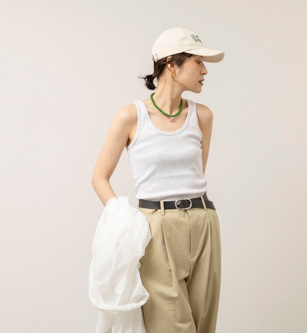 MAQWEL「【MAQWEL/マクウェル】ウォッシャブルCOTTON RIB タンクトップ」|タンクトップ|