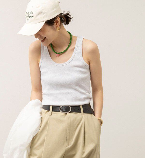 MAQWEL「【MAQWEL/マクウェル】ウォッシャブルCOTTON RIB タンクトップ」|タンクトップ|