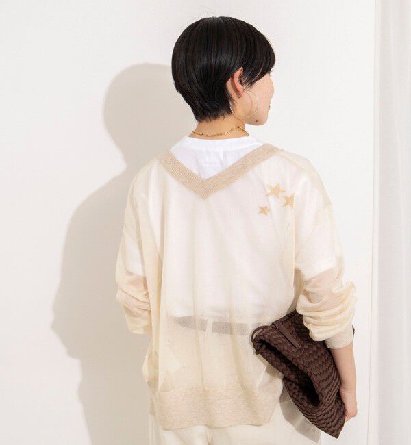 Rie Miller「シアー2WAYカーディガン星インターシャ」|カーディガン|