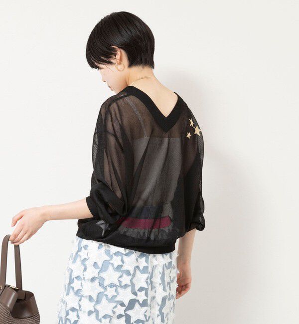 Rie Miller「シアー2WAYカーディガン星インターシャ」|カーディガン|