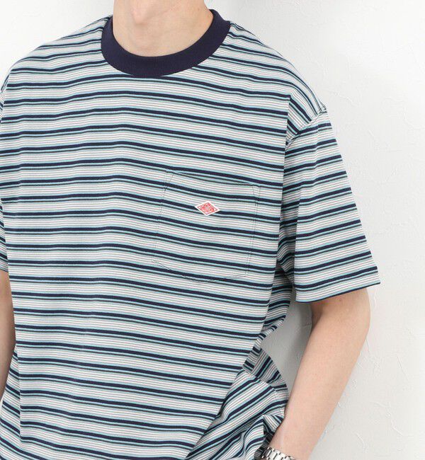 NOLLEY'S goodman「【DANTON/ダントン】POCKET T-SHIRT STRIPE 26SS（DT-C0198 TCB STRIPE）」|Tシャツ・カットソー|