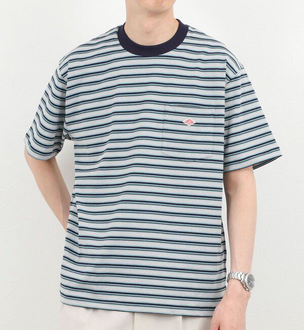 NOLLEY'S goodman「【DANTON/ダントン】POCKET T-SHIRT STRIPE 26SS（DT-C0198 TCB STRIPE）」|Tシャツ・カットソー|