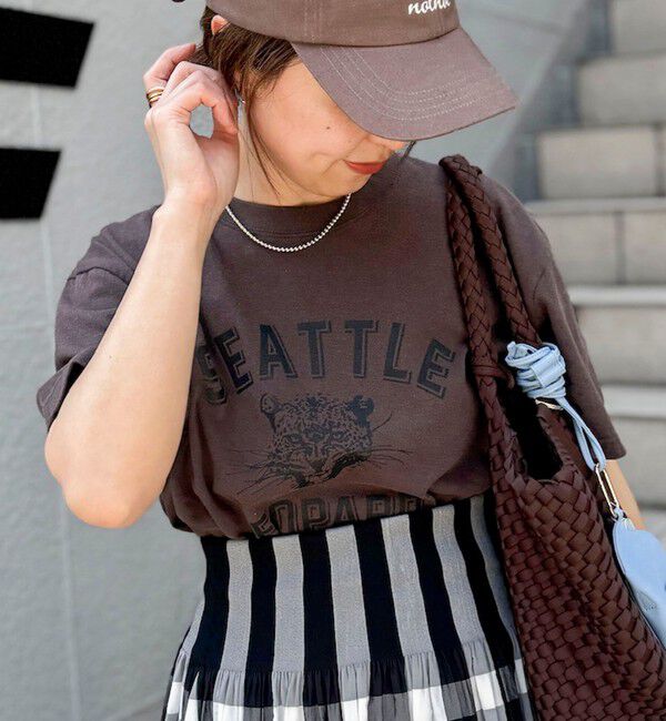 Rie Miller「【GULFCOAST SPORTSWEAR/ガルフ コースト スポーツウェア】別注プリントＴシャツ」|Tシャツ・カットソー|ブラック・グレー系3