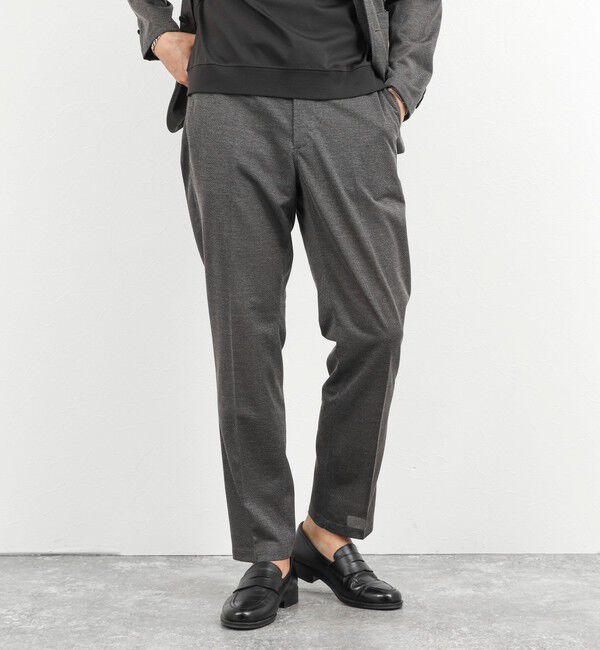 NOLLEY'S goodman「《ビジカジ/セットアップ対応》強撚バスケット イージーパンツ 26SS」|チノ|グレー