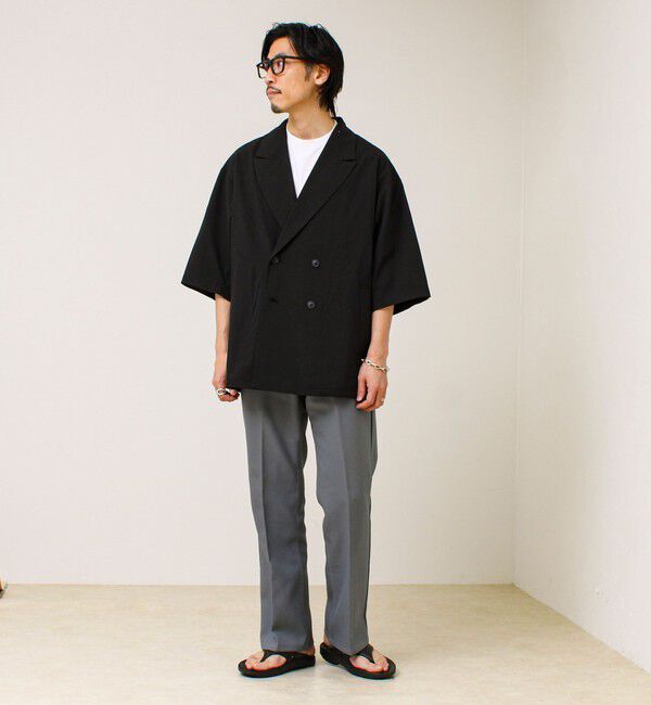GLOSTER「ルーズシルエット ダブルジャケット」|テーラードジャケット|