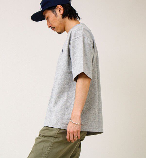 GLOSTER「【BOY刺繍】裏グラデーション ワンポイント半袖Tシャツ」|Tシャツ・カットソー|