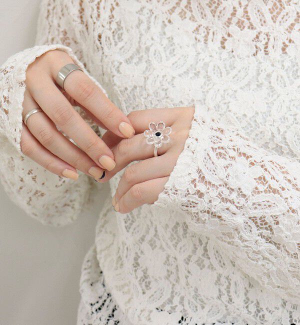 fredy emue「クリアフラワーリング」|リング|シルバー