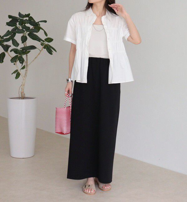 fredy emue「シャーリング半袖シャツ」|シャツ・ブラウス|