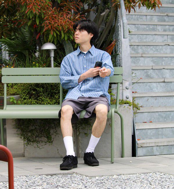 GLOSTER「【フレブル刺繍】七分袖シャツ ストライプ/無地」|シャツ・ブラウス|