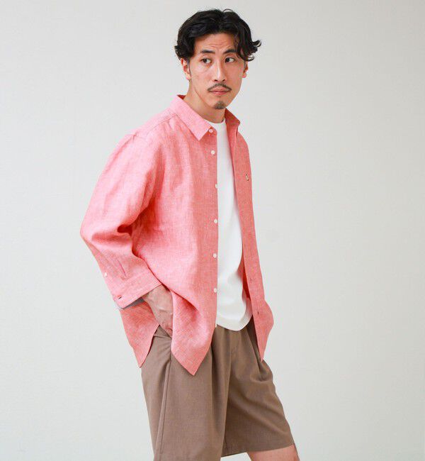 GLOSTER「【フレブル刺繍】七分袖シャツ ストライプ/無地」|シャツ・ブラウス|