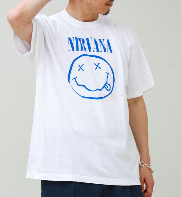 GLOSTER「【GOOD ROCK SPEED】NIRVANA / ニルヴァーナ グラフィックTシャツ」|Tシャツ・カットソー|オフホワイト