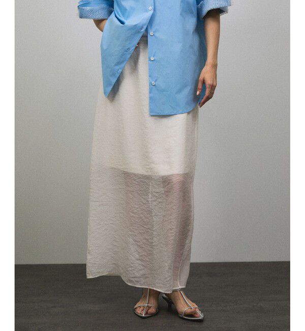 SALON adam et rope'「シアーレイヤードスカート」|スカート|オフホワイト(15)