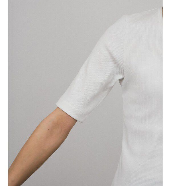 SALON adam et rope'「Primaveil ファームリーリブハーフスリーブTシャツ」|Tシャツ・カットソー|