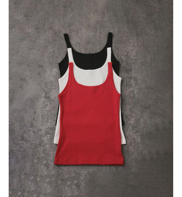 SALON adam et rope'「プリマベールファームリーリブタンクトップ［UVケア・洗える］」|タンクトップ|