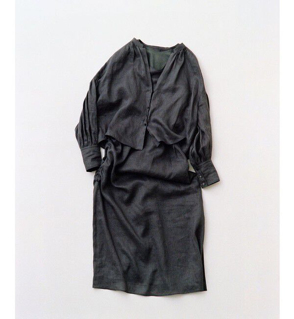 SALON adam et rope'「リネンスキッパーギャザーブラウス / ［GENTLE LINEN］」|シャツ・ブラウス|