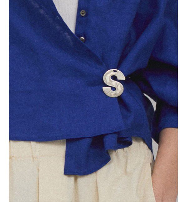 SALON adam et rope'「リネンスキッパーギャザーブラウス / ［GENTLE LINEN］」|シャツ・ブラウス|