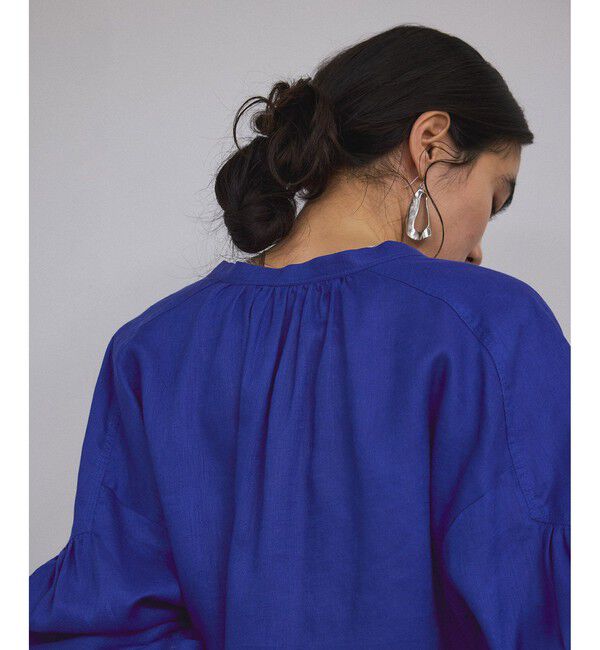 SALON adam et rope'「リネンスキッパーギャザーブラウス / ［GENTLE LINEN］」|シャツ・ブラウス|