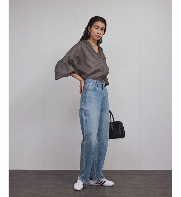 SALON adam et rope'「リネンスキッパーギャザーブラウス / ［GENTLE LINEN］」|シャツ・ブラウス|