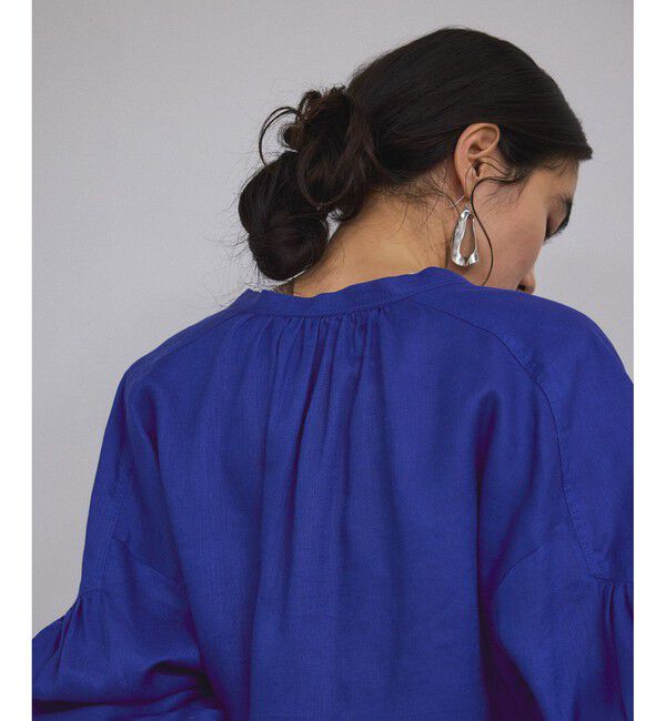 SALON adam et rope'「リネンスキッパーギャザーブラウス / ［GENTLE LINEN］」|シャツ・ブラウス|