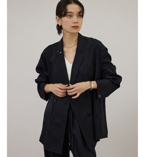 SALON adam et rope'「アセテートツイルダブルジャケット / セットアップ対応」|テーラードジャケット|