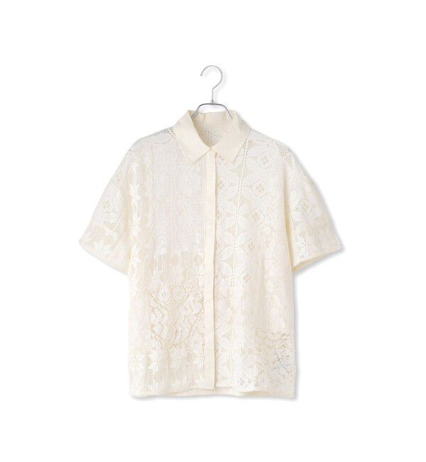 SALON adam et rope'「【WEB限定】パッチワークレースシャツ / セットアップ対応」|シャツ・ブラウス|