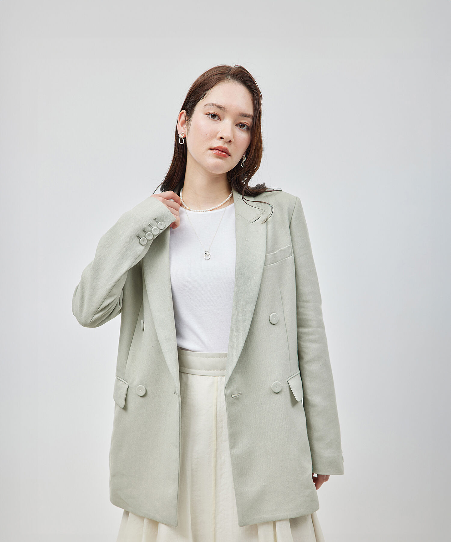 ROPE「ヘビーリネン ダブルジャケット」|テーラードジャケット|