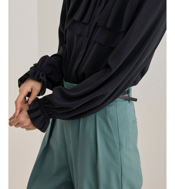 ROPE「【洗える】ダブルヨークギャザーブラウス」|シャツ・ブラウス|