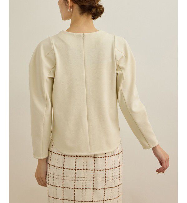 ROPE「【洗える】ジャガードニットプルオーバー（梨地プルオーバー）/セットアップ対応」|Tシャツ・カットソー|