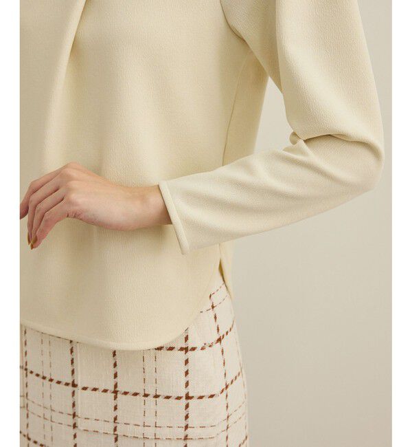 ROPE「【洗える】ジャガードニットプルオーバー（梨地プルオーバー）/セットアップ対応」|Tシャツ・カットソー|