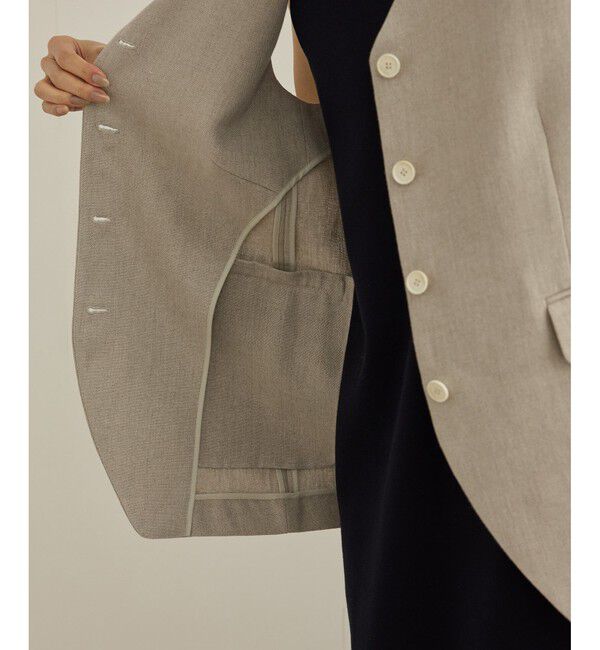 ROPE「尾州リネンオーバーロングジレ」|ベスト・ジレ|