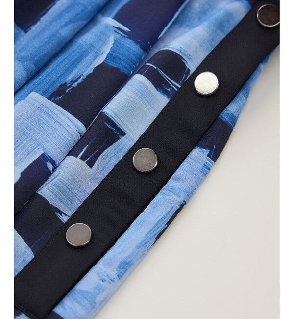 ROPE「スクエア ジオメトリックプリントスカート/イージーケア」|スカート|