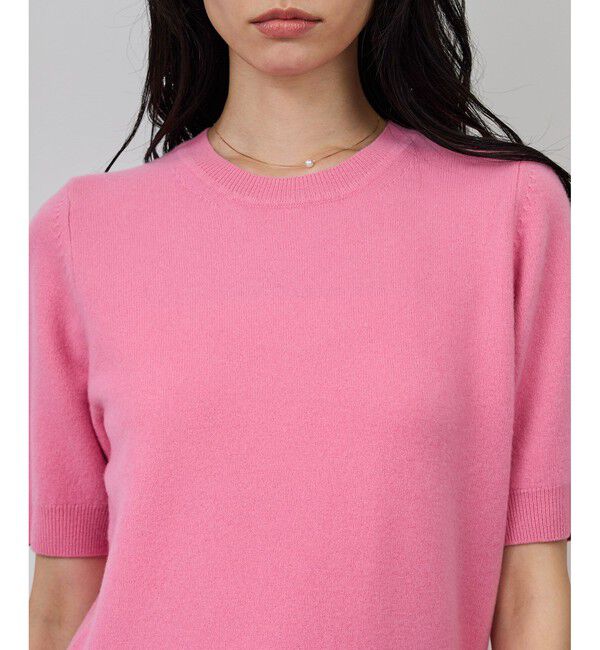 ROPE「ウールカシミヤブレンド 5分袖ニットプルオーバー/イージーケア」|ニット・セーター|