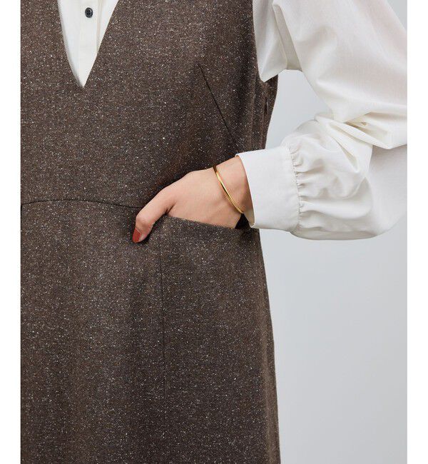 ROPE「スノーツイードジャンパースカート/イージーケア」|ワンピース|