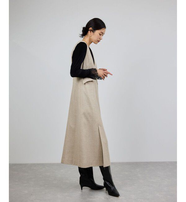 ROPE「スノーツイードジャンパースカート/イージーケア」|ワンピース|