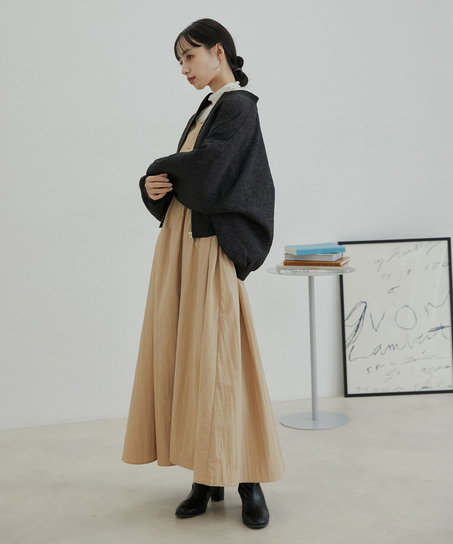 VIS「【選べる着丈・マルチWAY】ニットベスト付きワンピース【洗える】」|ワンピース|