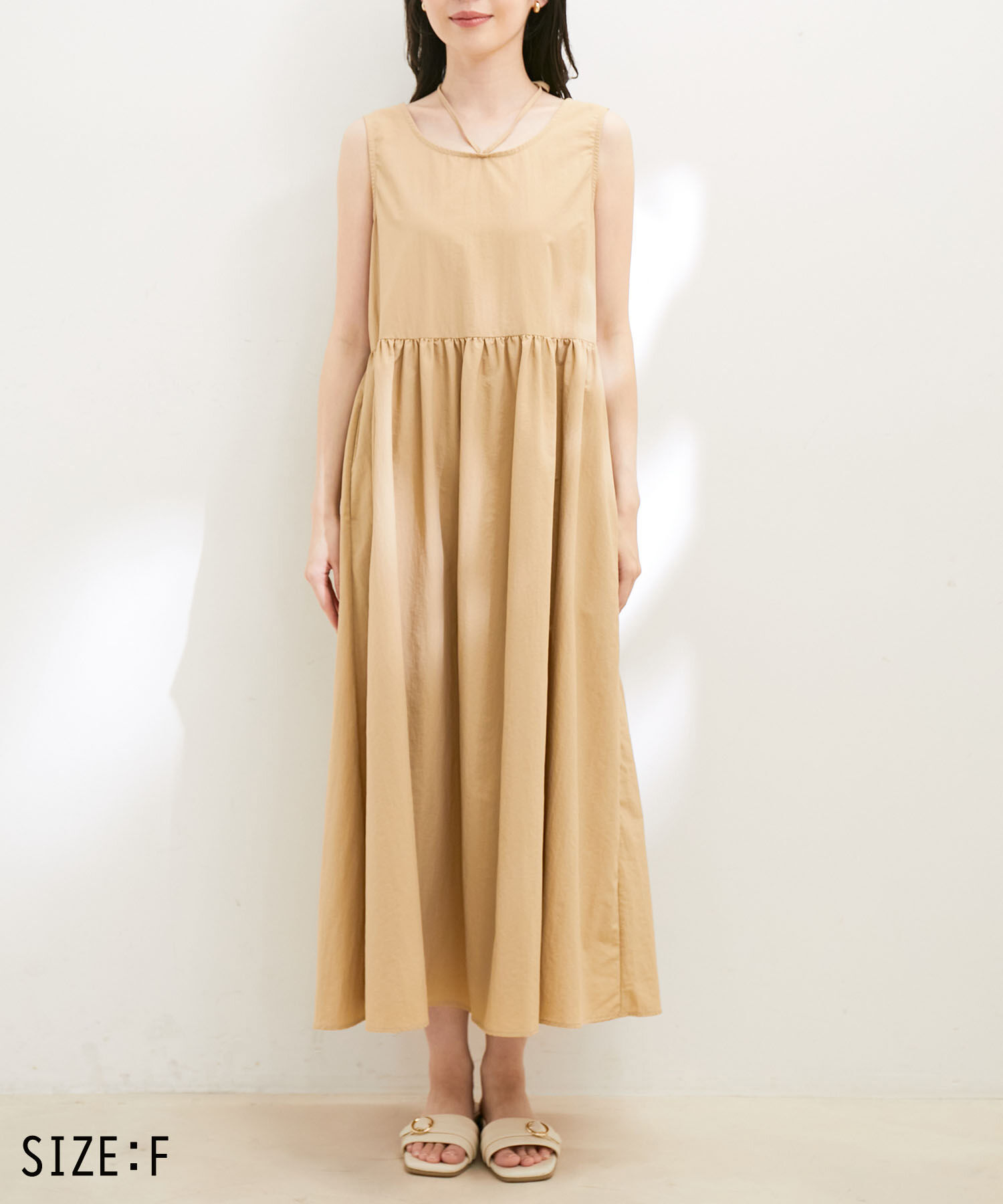 VIS「【選べる着丈・マルチWAY】ニットベスト付きワンピース【洗える】」|ワンピース|