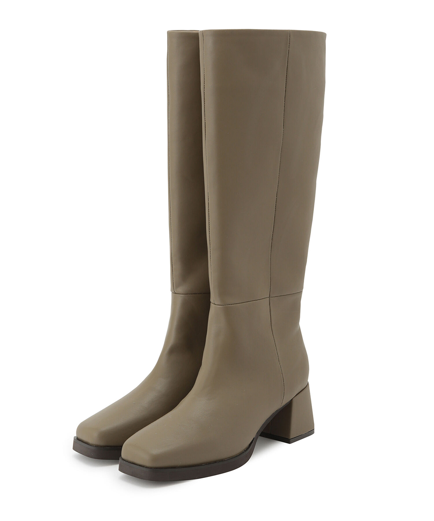 VIS「【抗菌防臭】スクエアトゥソフトロングブーツ」|ロングブーツ|