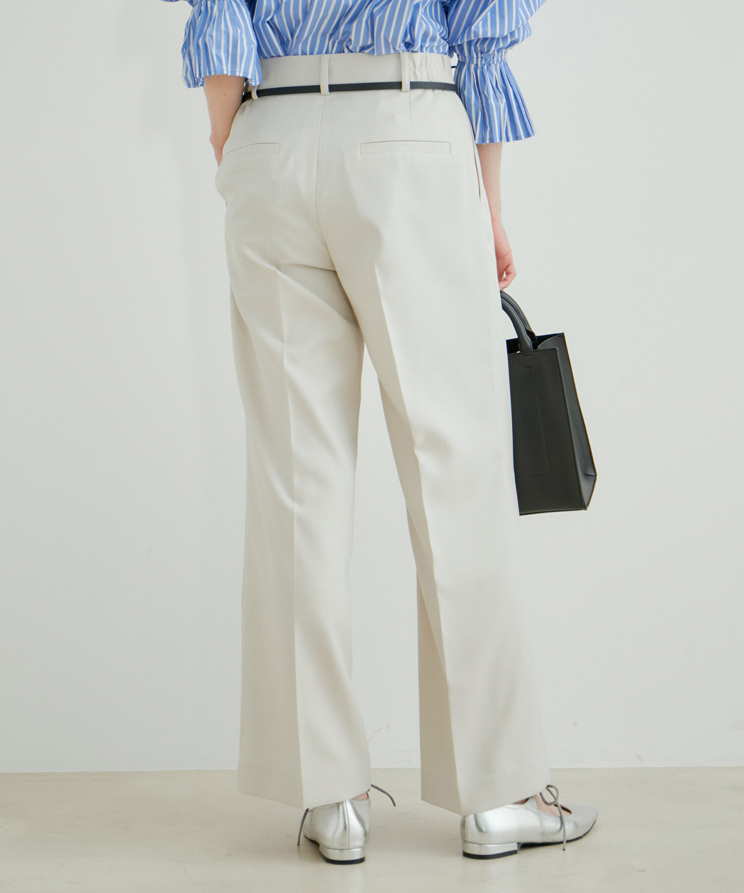 VIS「美HITワンタックストレートパンツ【洗える】」|スラックス|