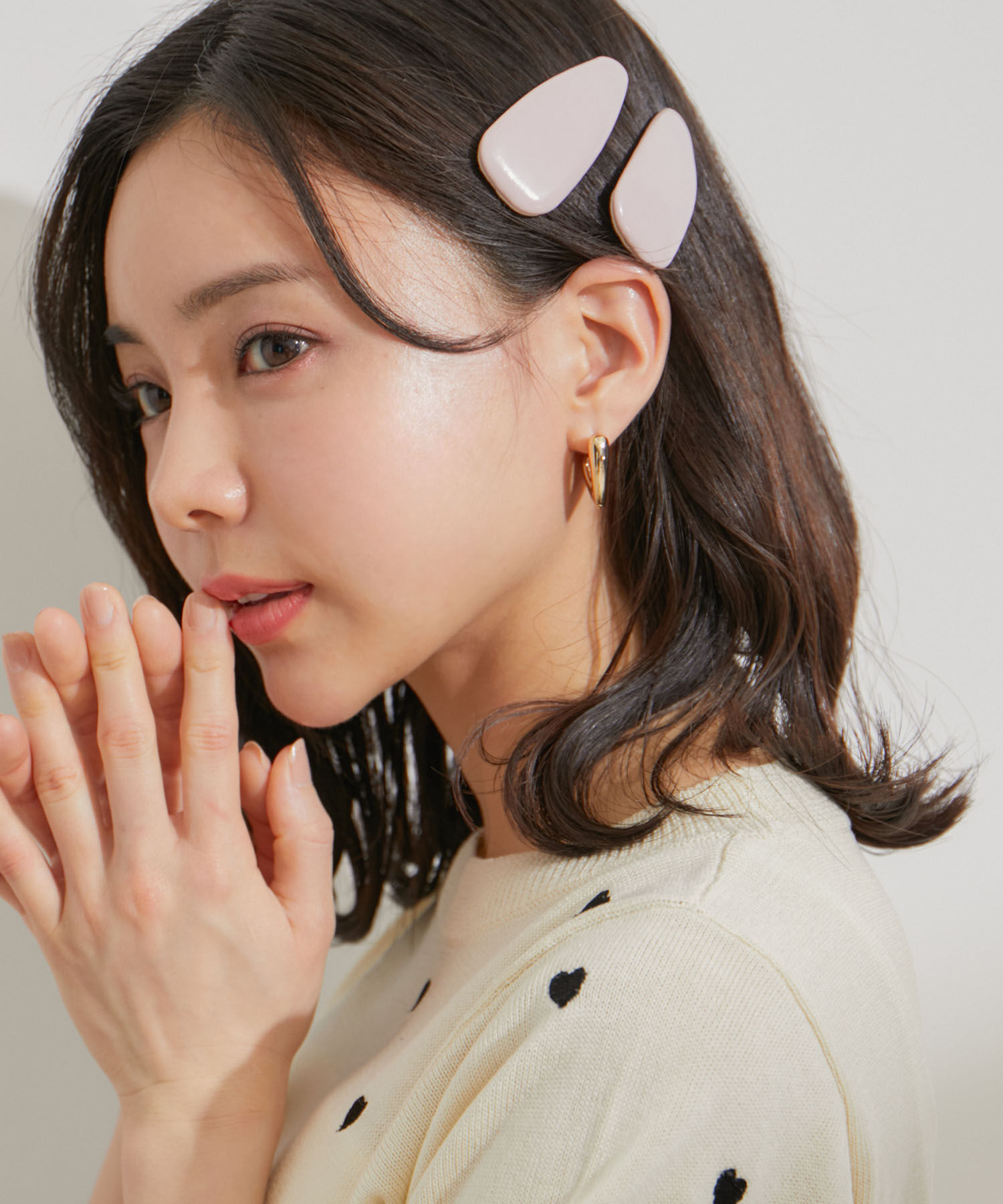 VIS「【2個SET】合皮ヘアピン」|その他|ピンク(63)