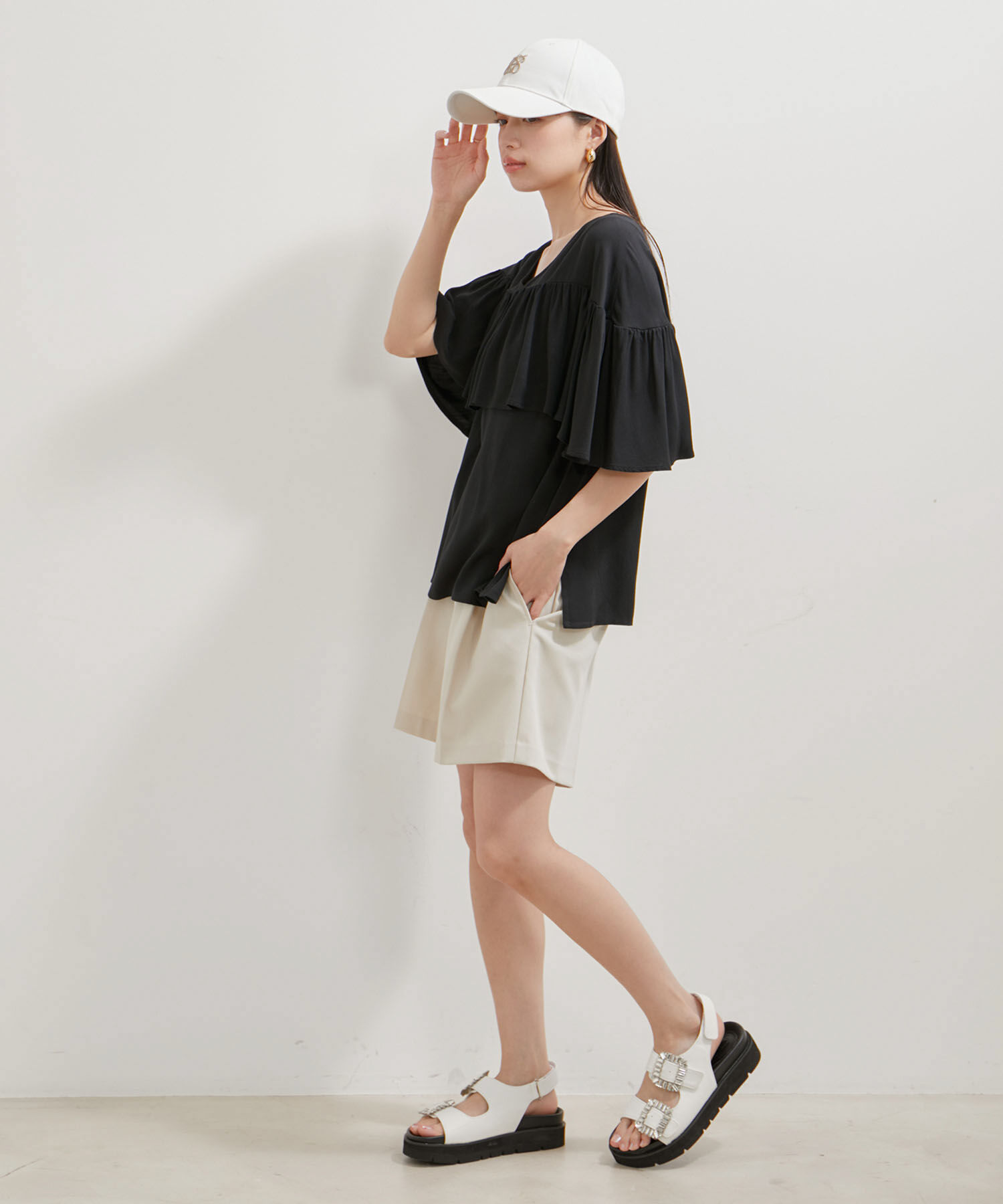 VIS「【前後2WAY】ラッフルブラウス」|シャツ・ブラウス|