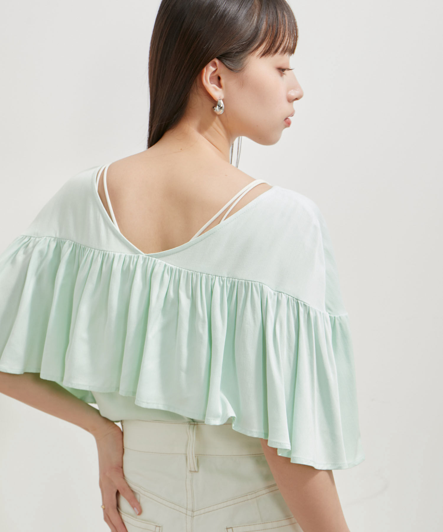 VIS「【前後2WAY】ラッフルブラウス」|シャツ・ブラウス|