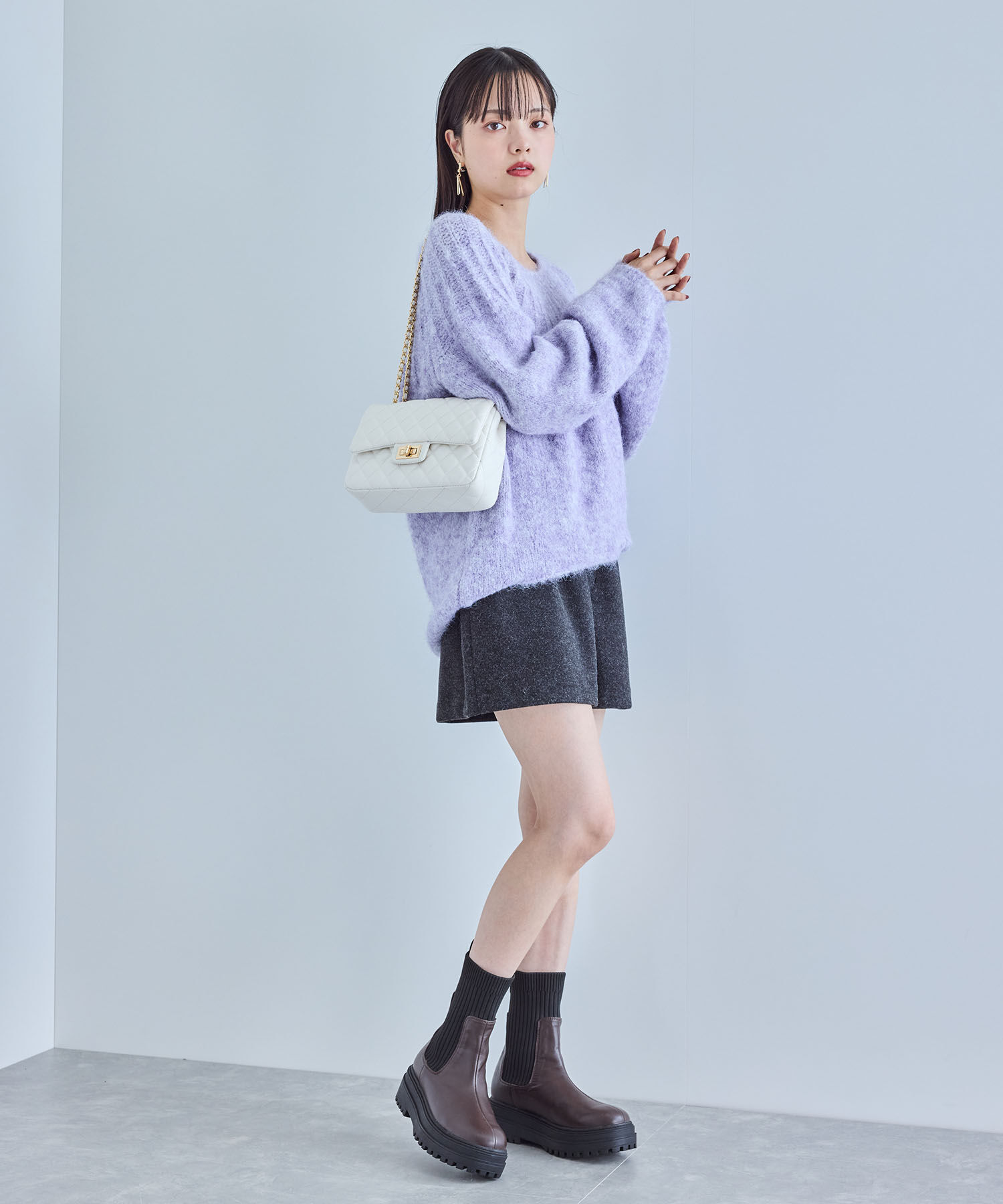 VIS「バックリボンHUGニット」|ニット・セーター|