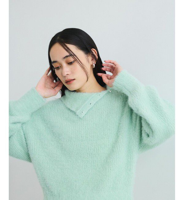 VIS「メタルボタンニットプルオーバー」|ニット・セーター|