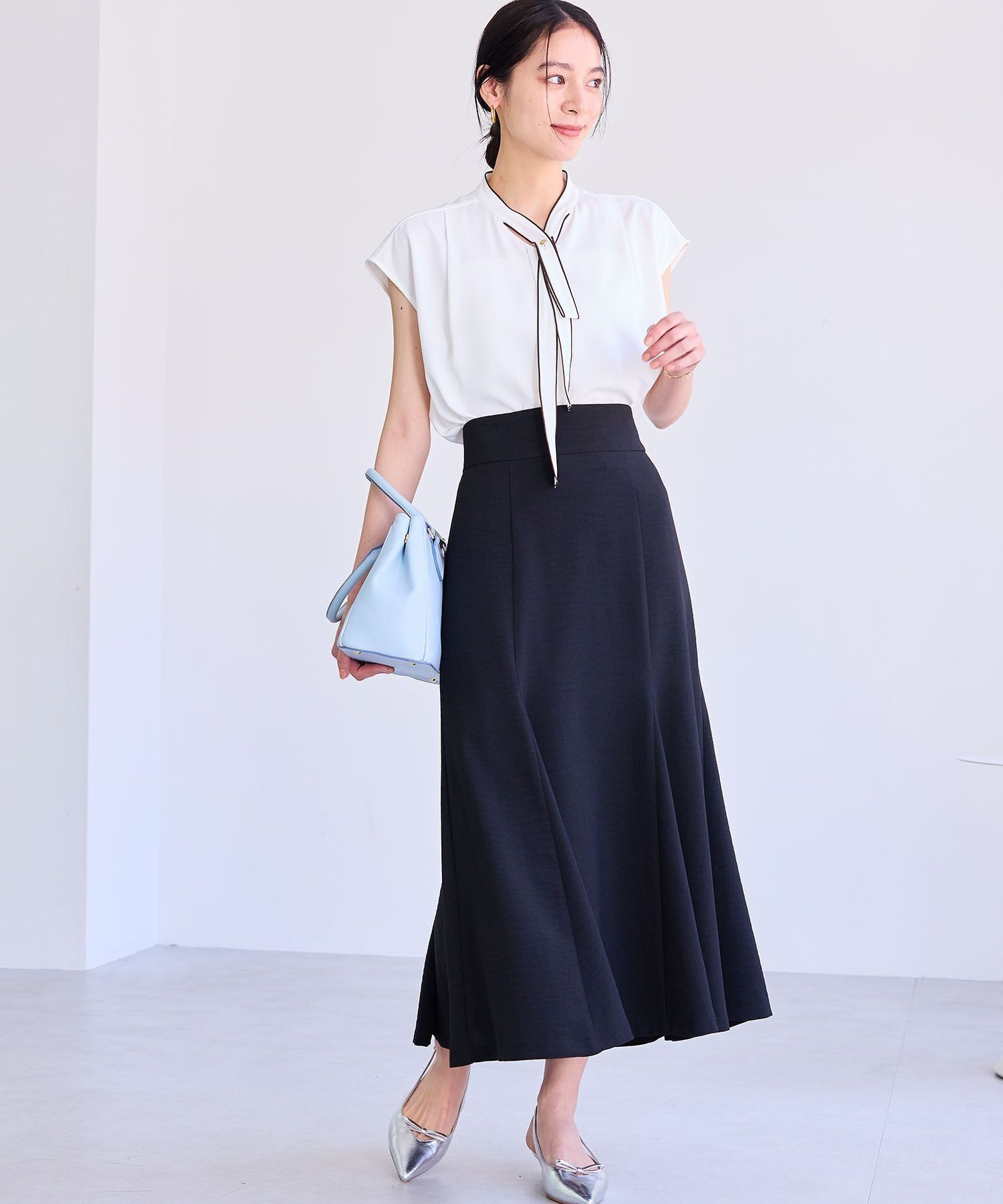 VIS「【美easy】リネンライクマーメイドスカート【洗える】【セットアップ対応】」|スカート|