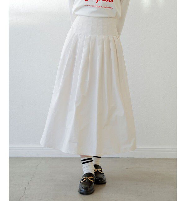 VIS「【洗える】タックプリーツフレアスカート」|スカート|