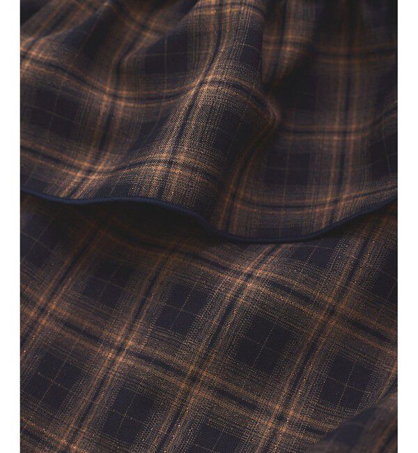 VIS「【2WAY】フリルチェックブラウス」|シャツ・ブラウス|