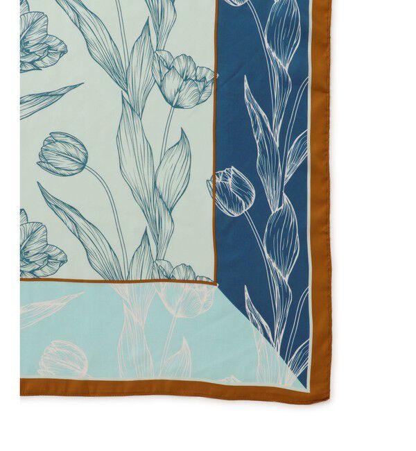 VIS「チューリップ柄スカーフ90&times;90cm」|バンダナ・スカーフ|