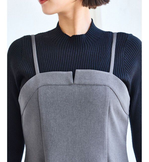 VIS「【美easy】ウーリッシュチュニック丈ビスチェ【セットアップ対応/洗える】」|キャミソール|